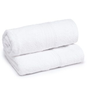 מגבת חלקה |  צבע לבן