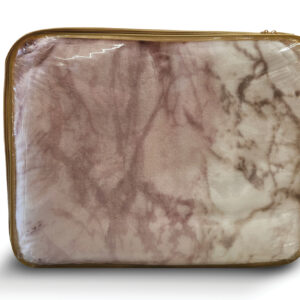 שמיכת קטיפה | שיש ורוד