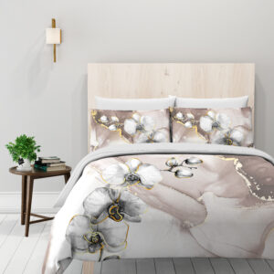 מצעי סאטן כותנה- דגם אורכיד