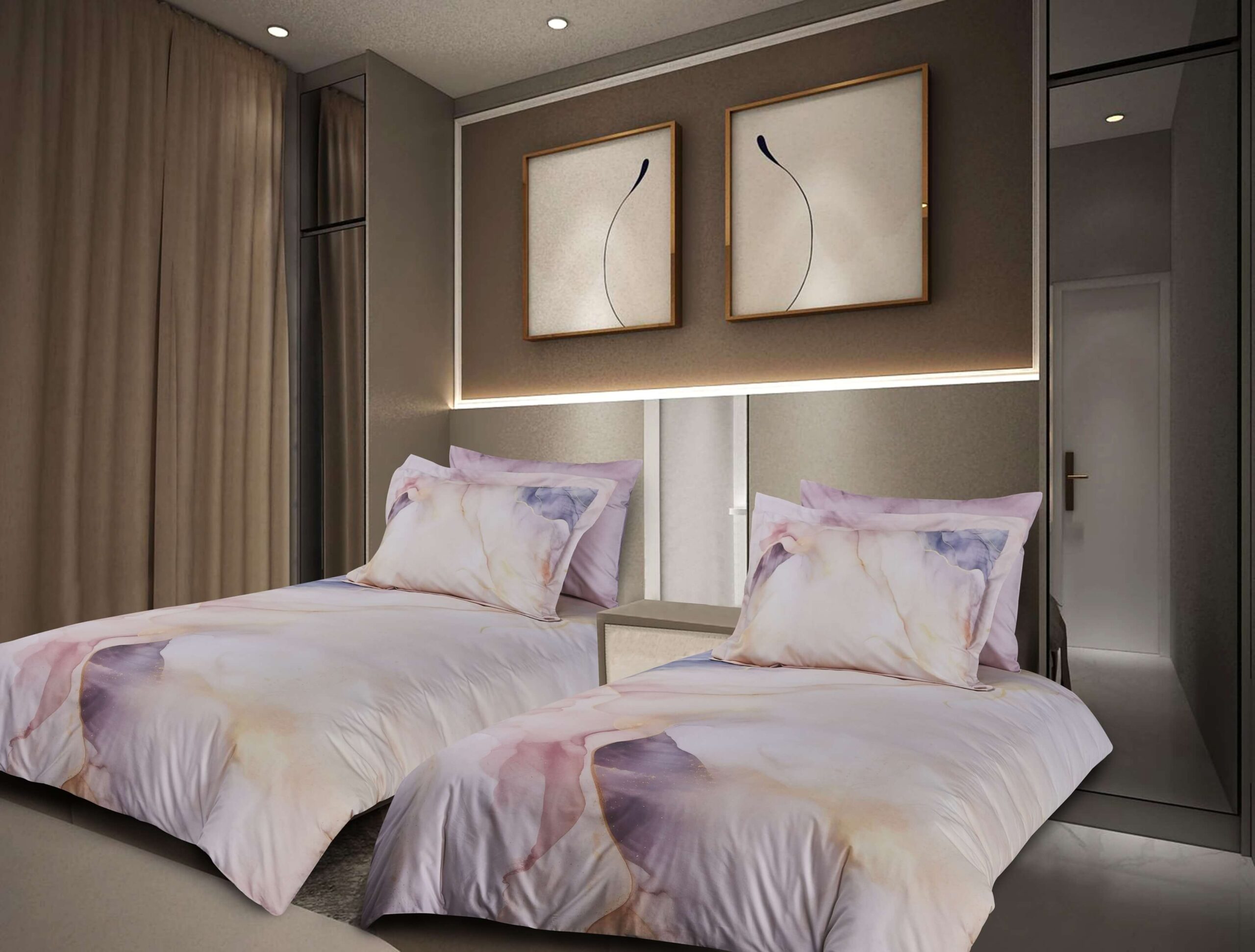 טוליפ צבעי מים זהב סגול-026