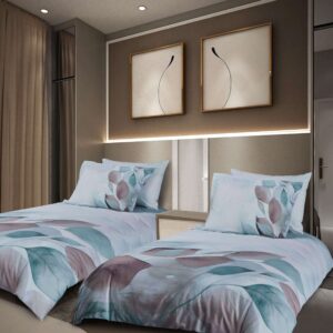 דגם טוליפ עלים חום ירוק-027