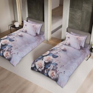 טוליפ פרחים סגול שמנת-029