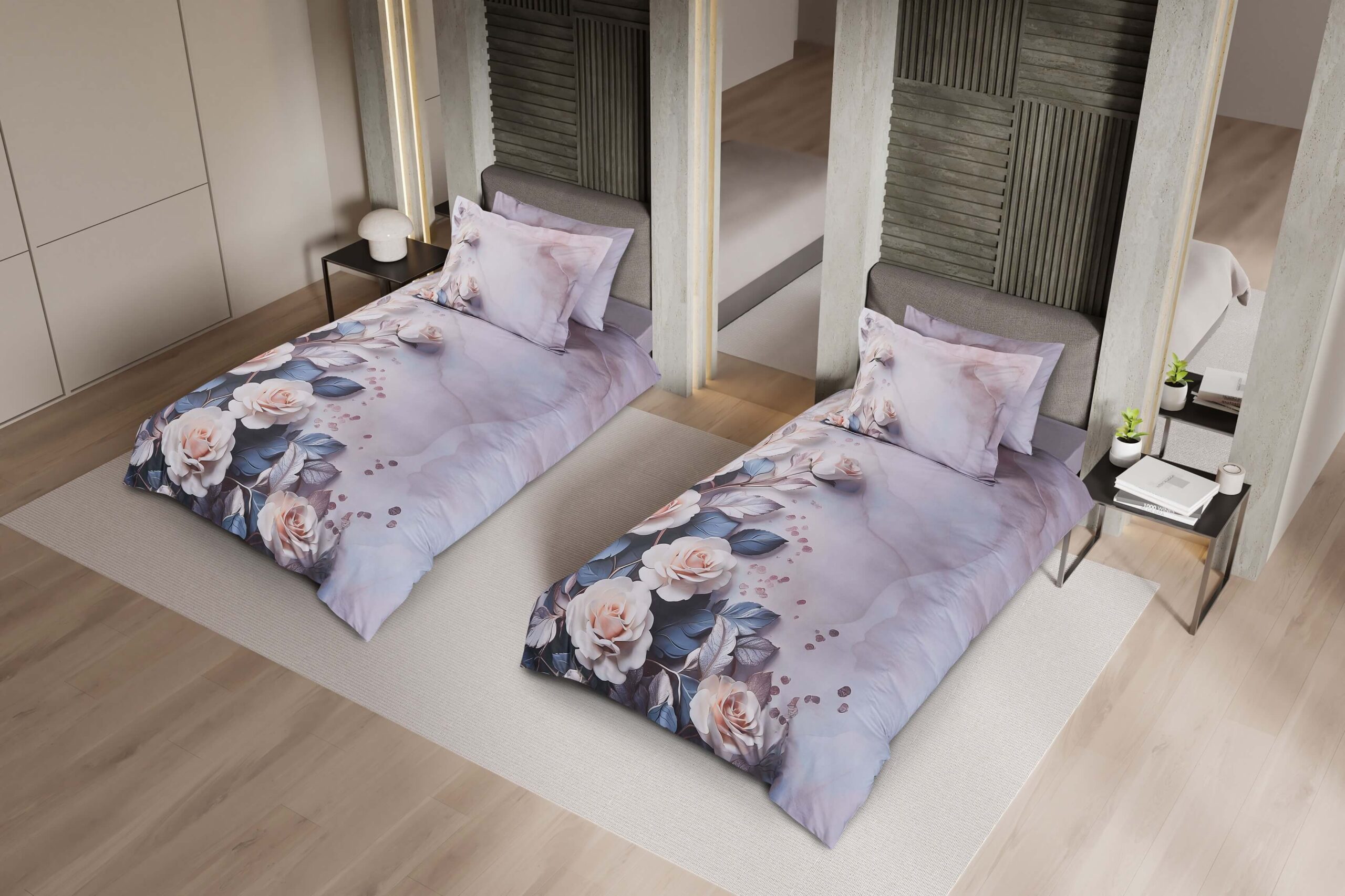 טוליפ פרחים סגול שמנת-029