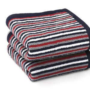 מגבת פלמינגו 100% כותנה פסים אדום לבן