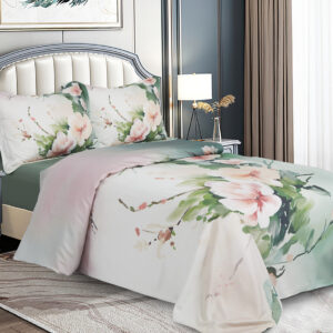 סט מצעים לוקסרי דגם חרצית 100% במבוק