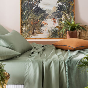 סט במבוק כותנה- ריפליי | ירוק אקליפטוס