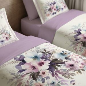 מצעים סאטן כותנה דגם פרובנס